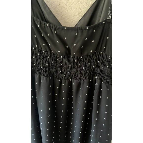 lambina black/white chiffon like spaghetti strap maxi sundress juniors sz M - Picture 5 of 7